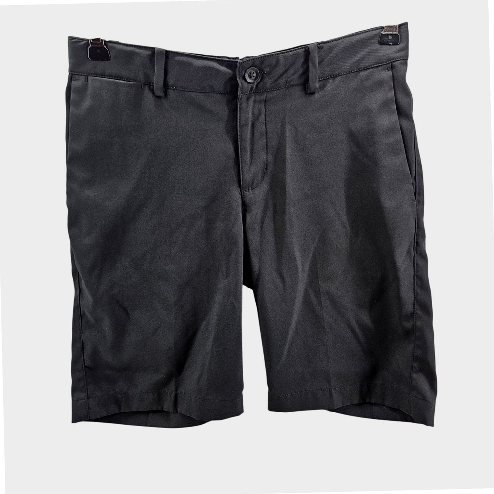 Nike Golf Shorts Youth Medium Black Dry‎ Fit Athletic Performance Flat Front